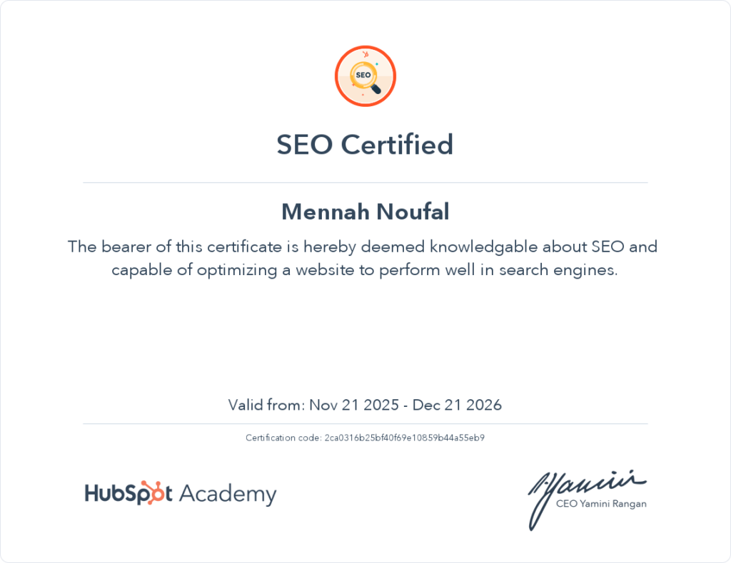 seo certification